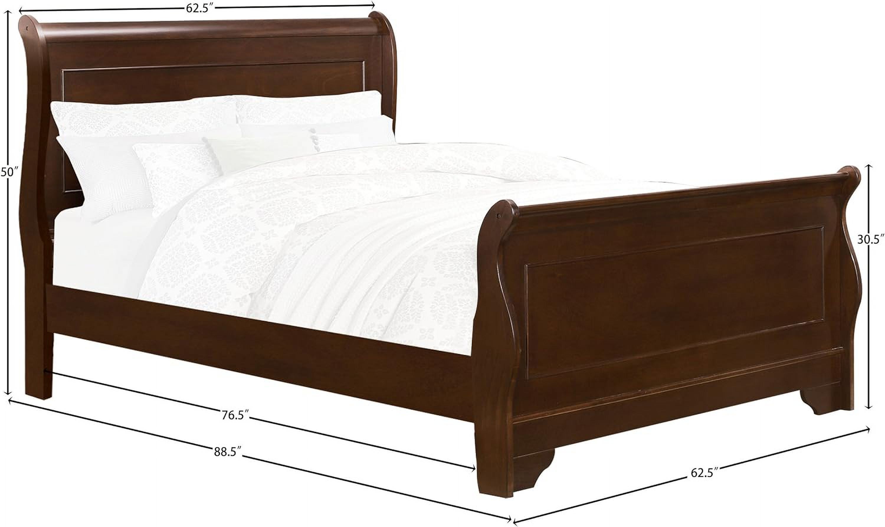 Abbeville Queen Sleigh Bedframe, Cherry