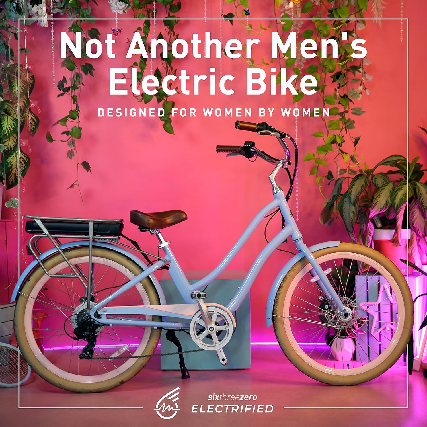 sixthreezero EVRYjourney Women's Electric Bike, 7-Speed Step Through Beach Cruiser eBike Bicycle, 250 Watt Motor, 26 Inch Wheels, Navy