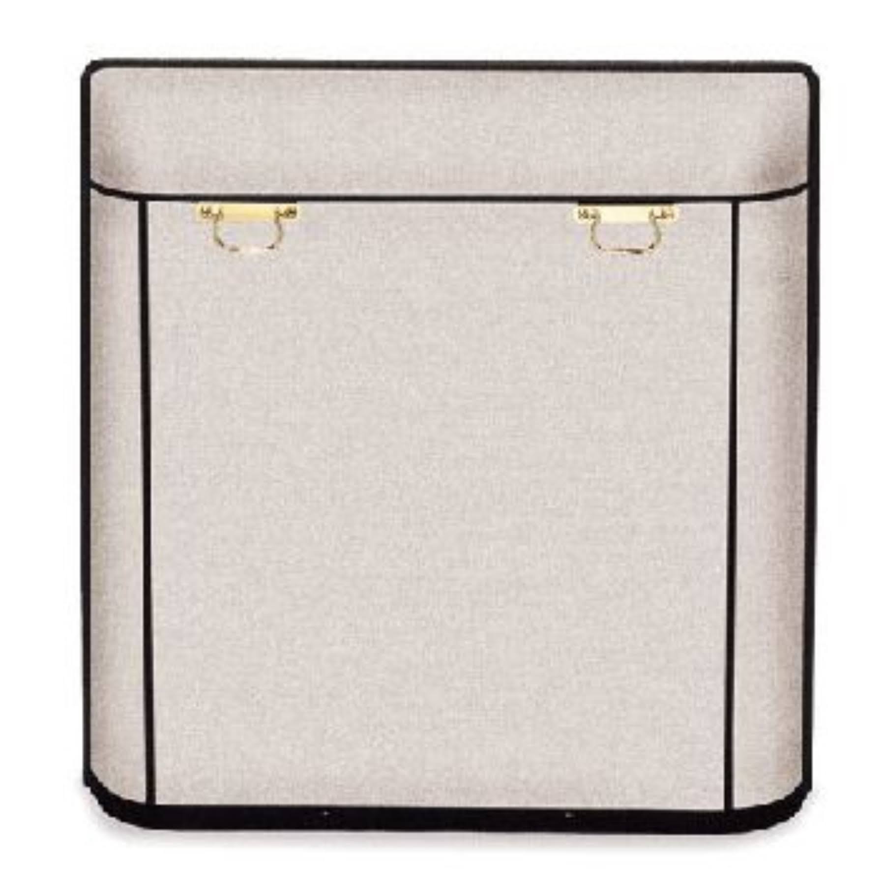 Pilgrim Traditional Spark Guard- Black - Polished Brass Handles 18361
