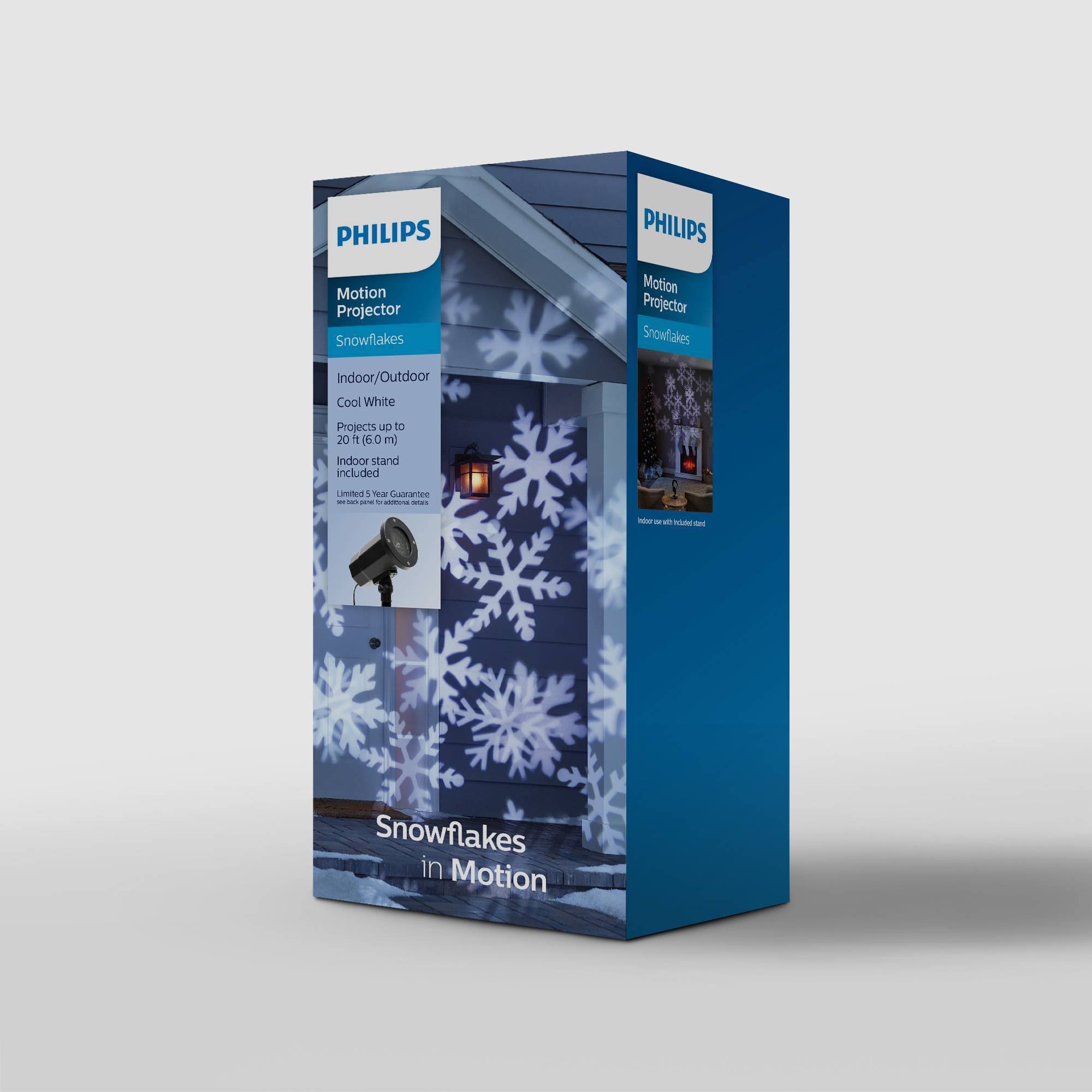 Philips Christmas LED Motion Projector Snowflake Patterns Cool White