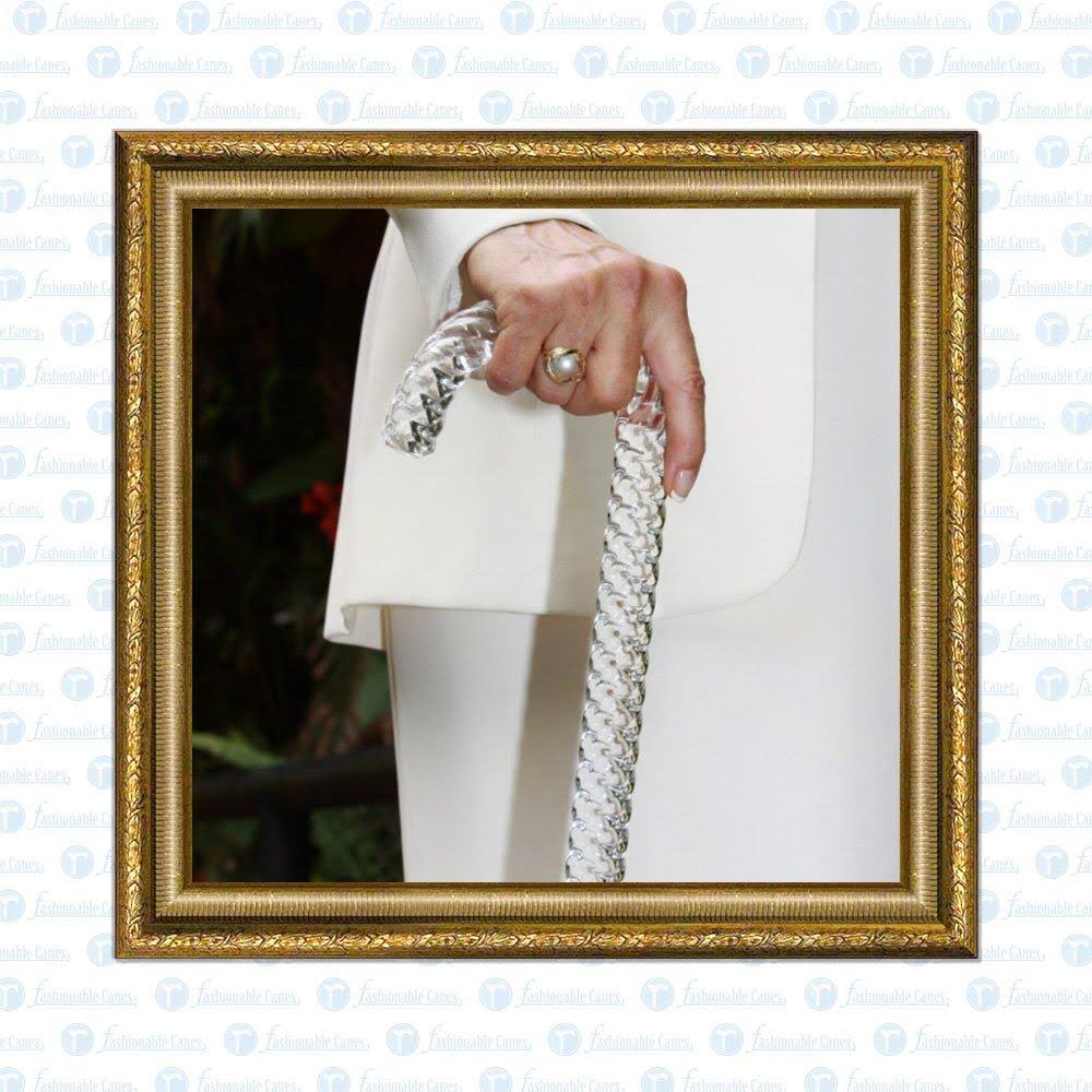 Royal Canes Crystal Ridges Tourist Walking Cane with Clear Lucite Shaft
