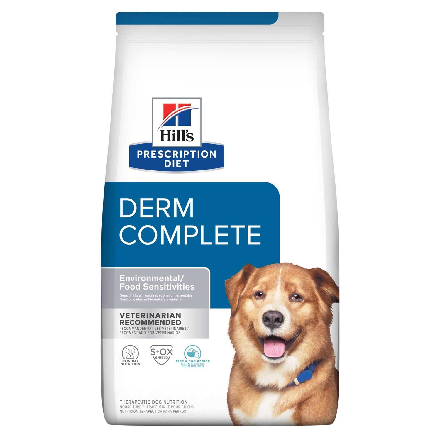 Hill's Prescription Diet Derm Complete Skin &amp; Food Sensitivities Dry Dog Food - Pet Supplies online store
