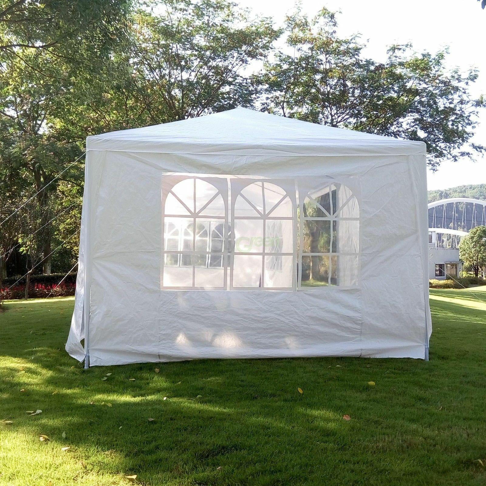 10'x10' Outdoor Canopy Tent Party Wedding Tent Pavilion Gazebo Event 4 Walls US