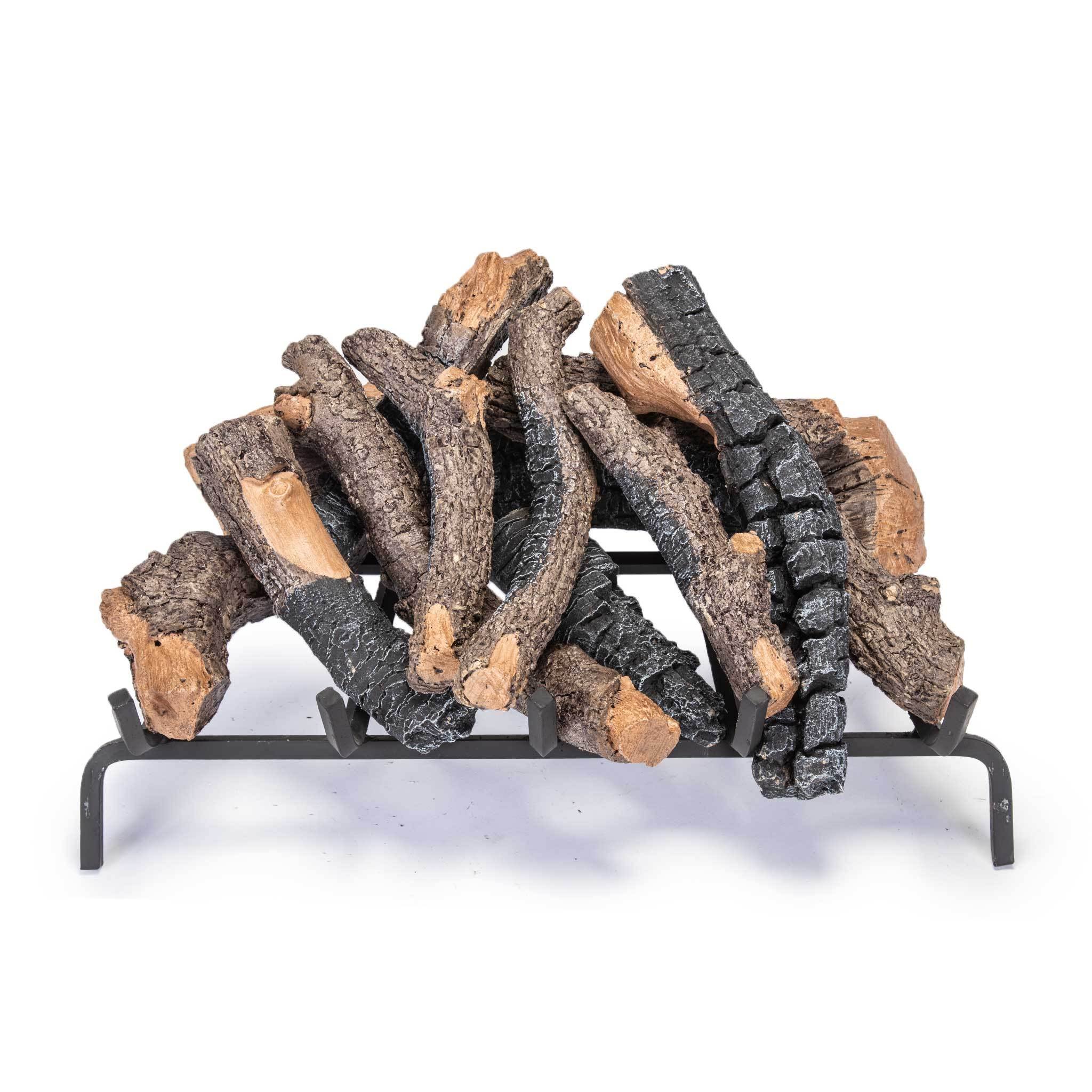 Real Fyre Vented Charred Oak Stack GAS Logs - 18/20x22