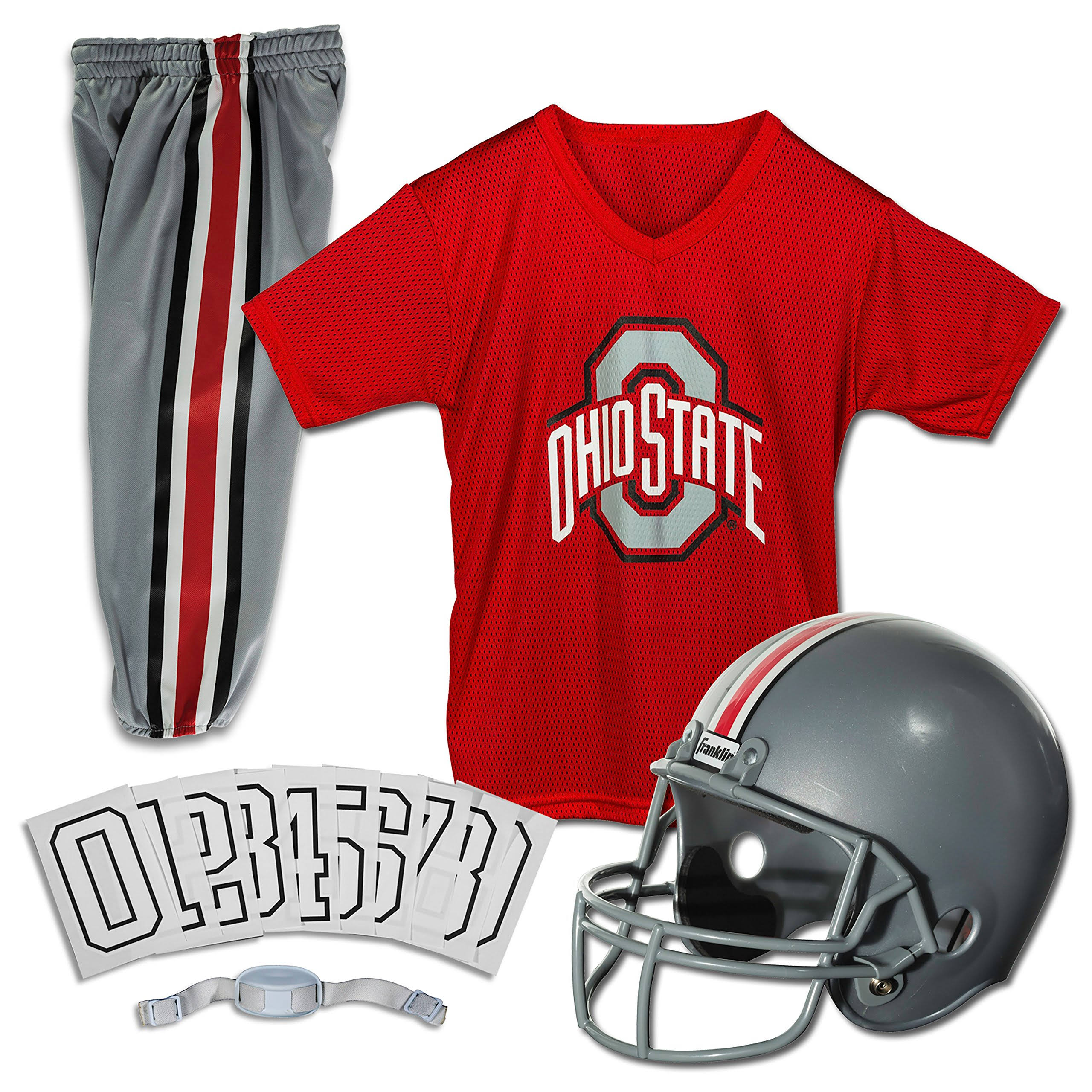 Franklin Sports NCAA Deluxe Youth Team Uniform Set Ohio State Buckeyes Medium