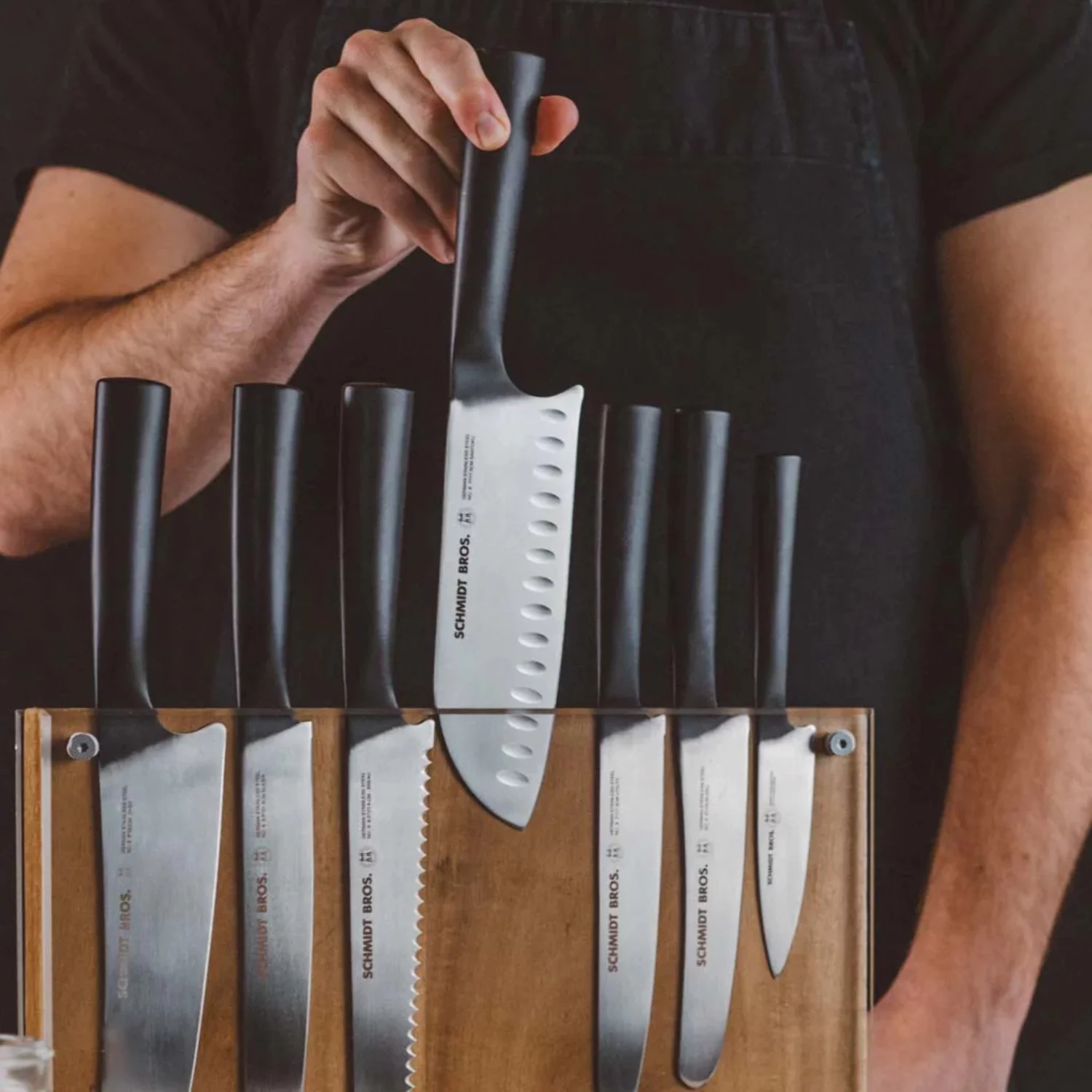 Schmidt Brothers™ Cutlery Carbon 6, 15-Piece Knife Block Set