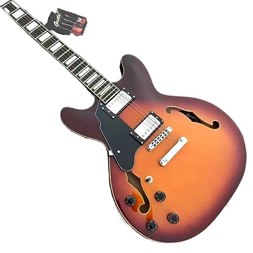 Custom Lefty Guitar Left Handed Jazz Electric Guitar Sunburst Color Jazzz Guitars Customized