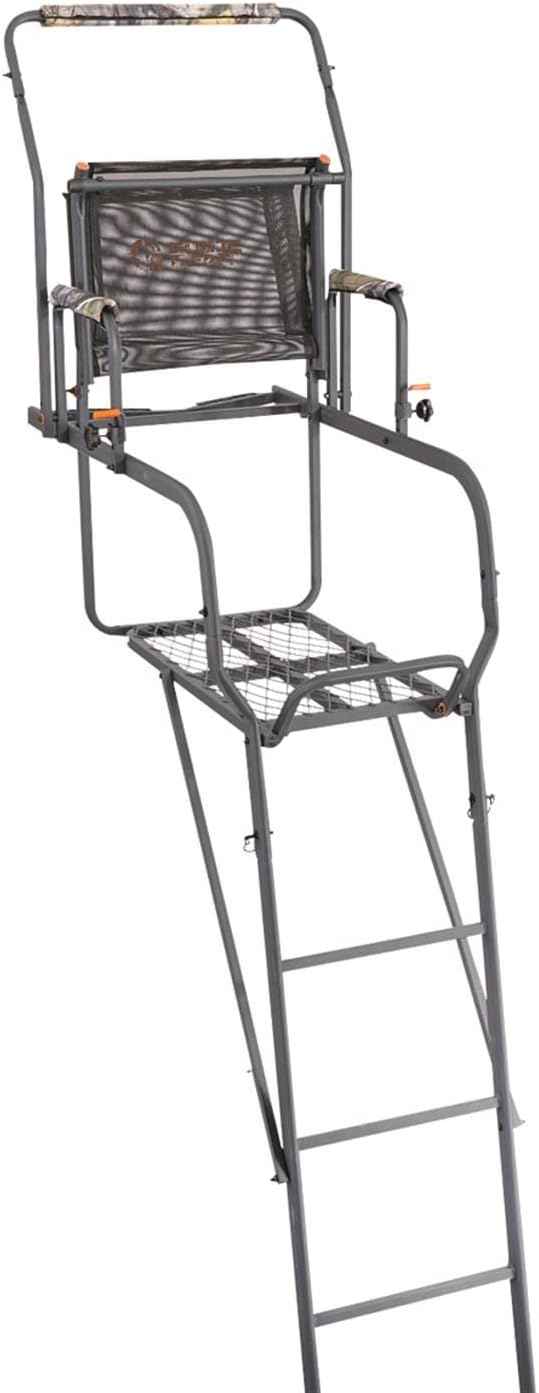 Guide Gear 15.5' Climbing Ladder Tree Stand for Hunting with Mesh Seat, Hunting Gear, Equipment, and Accessories