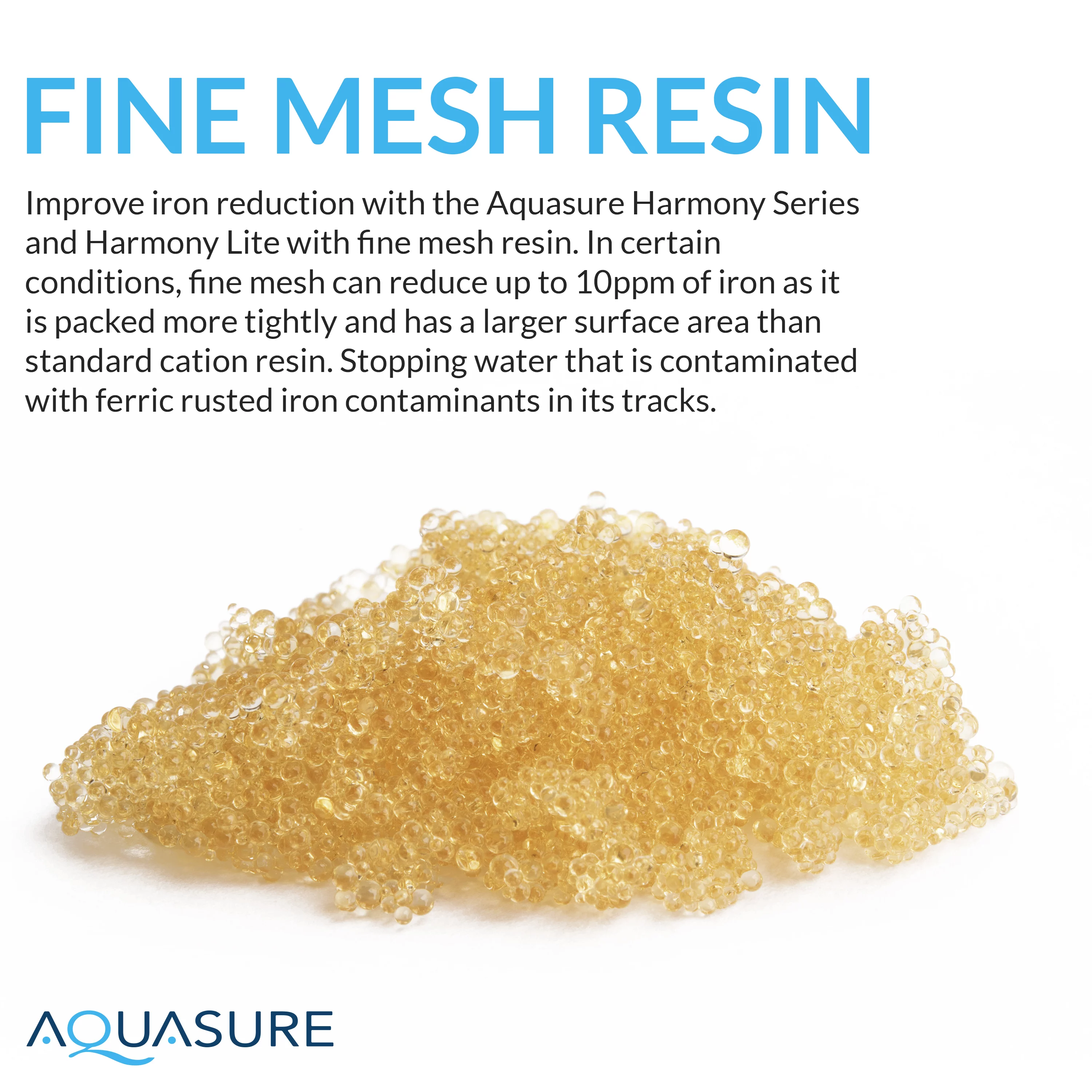 Aquasure Harmony Series 32,000 Grains Water Softener plus Iron Removal w/Aquatrol Digital Head and Premium Grade Fine Mesh Resin