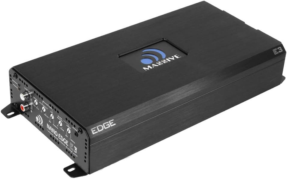 Massive Audio E3 - Car Audio 2,800 Watt Nano Edge Series, Monoblock Car Amplifier, Bass Boost, 1 Ohm Stable