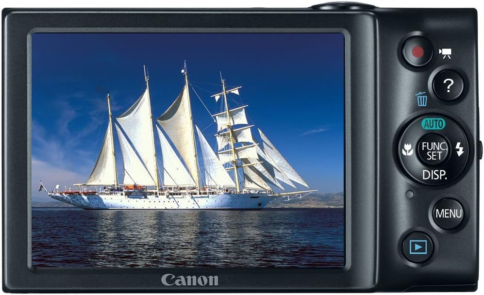 Canon PowerShot A3400 IS 16.0 MP Digital Camera with 5x Optical Image Stabilized Zoom 28mm Wide-Angle Lens with 720p HD Video Recording and 3.0-Inch Touch Panel LCD (Black) (Renewed)