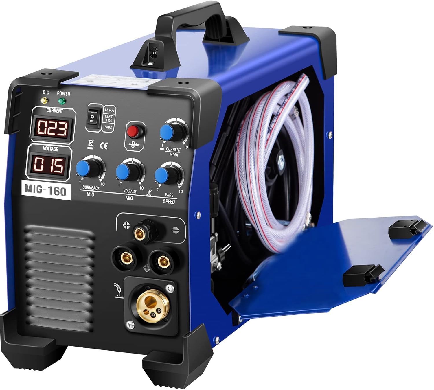 Mophorn MIG Welder, 200 Amp 3 in 1, 220V DC MIG/TIG/Arc Welding Machine, Portable TIG Welder with IGBT Inverter and Digital Display, Lift ARC Welder w/MIG Welder Torch and Cable
