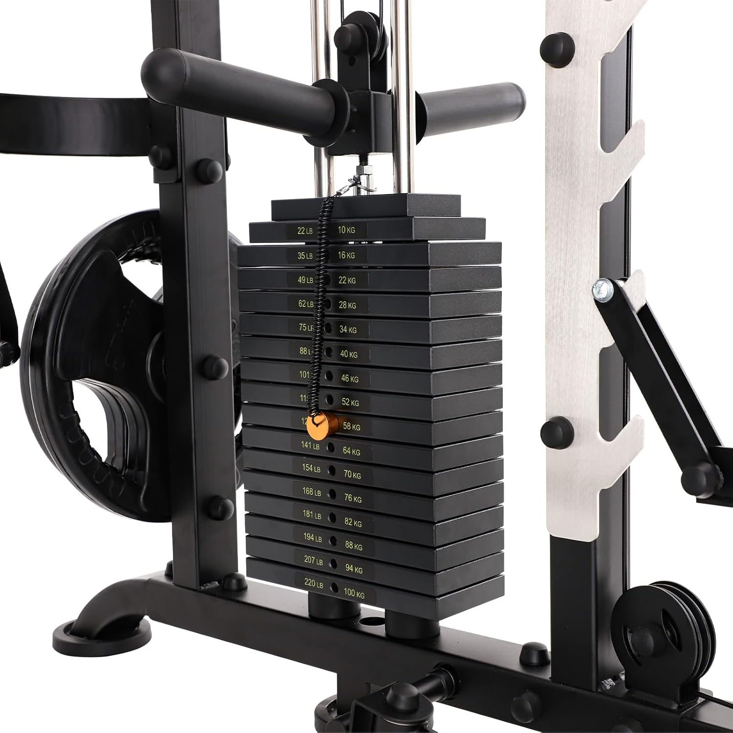 Altas Strength Smith Machine Light Commercial Home Gym Total Body Cage Workout Gym Equipment Tower Squat Rack with Pulley Ratio 2:1 Weight Lifting Machine Leg Press Strength Training M810