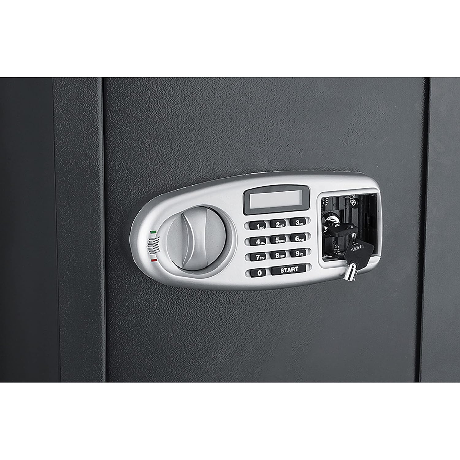 Fireproof Home Safe - Electronic Lockbox with Keypad, 2 Keys, and Interior Shelf - Protects Cash, Jewelry, Documents, and More by Paragon Safes (Gray)