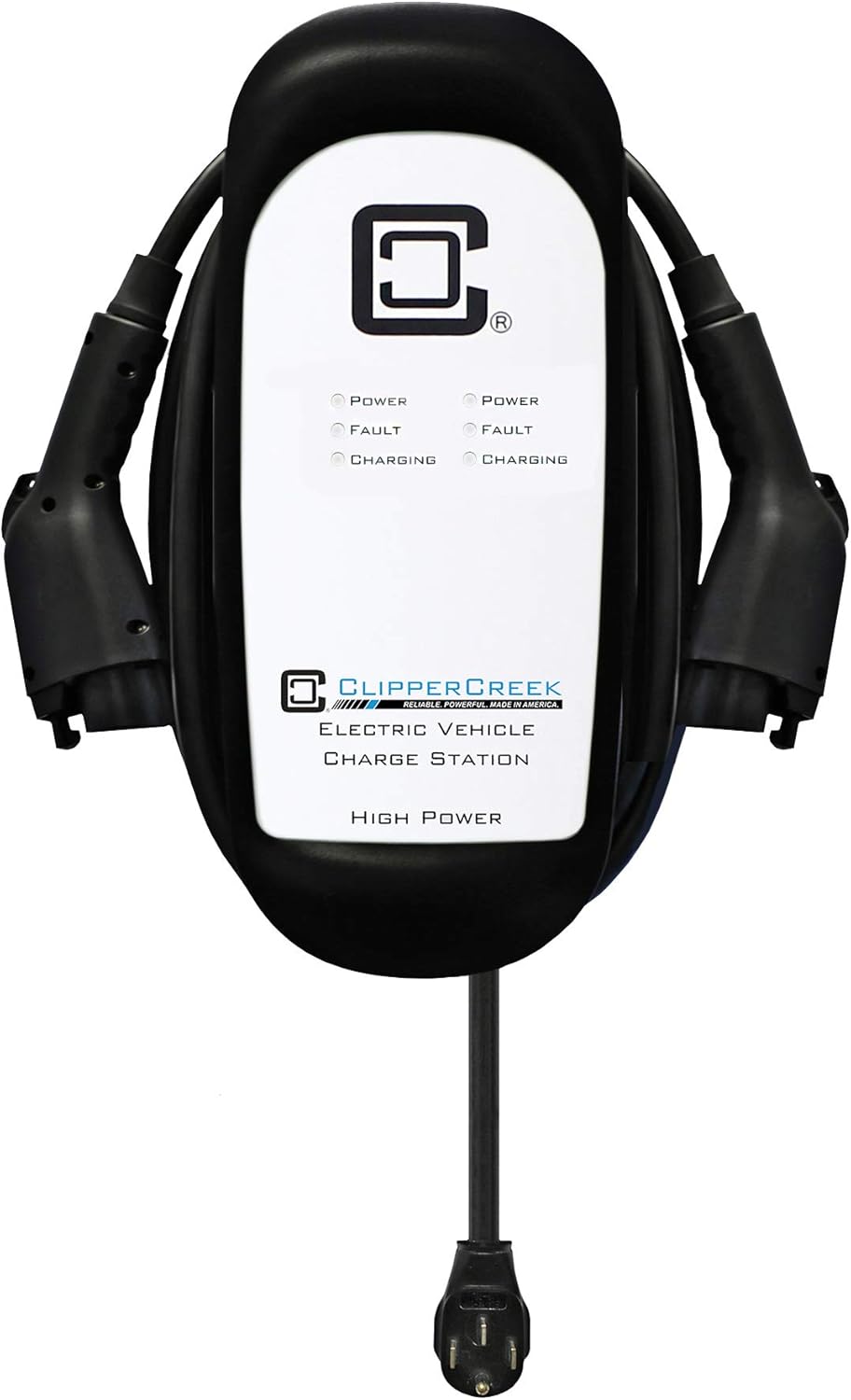 ClipperCreek 40 Amps, Level 2, 240 Volts, HCS-D50 EV Charger Hardwired, 2 25 feet Cables, Built for Indoor/Outdoor use, Compatible with All EVs, Made in USA