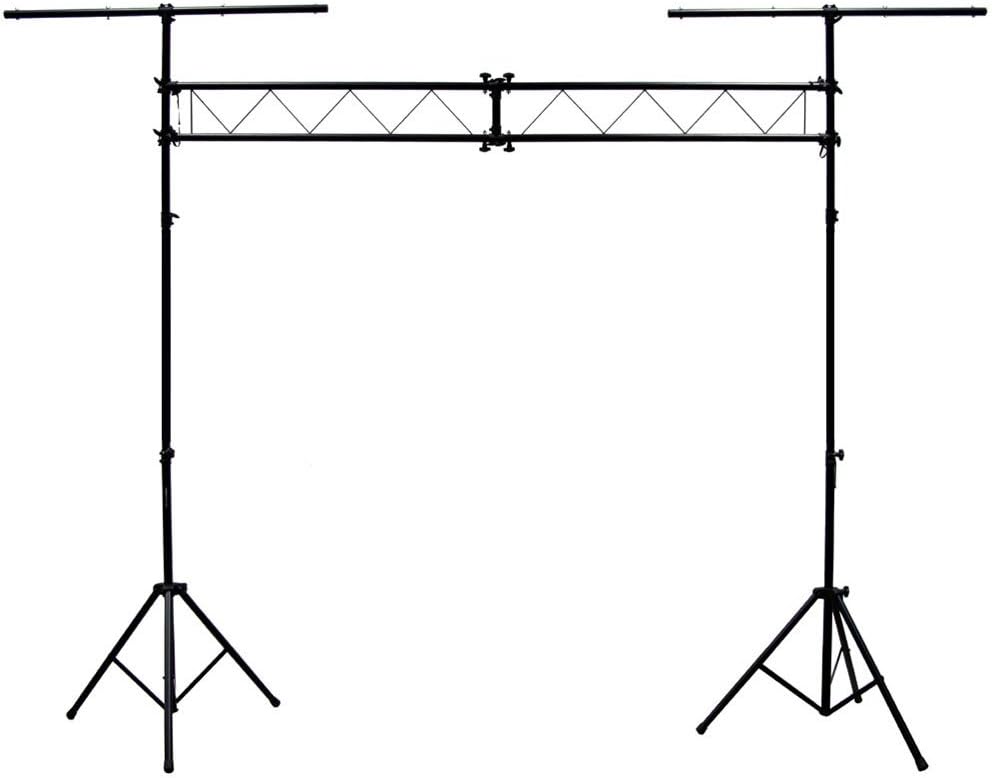 ASC Pro Audio Mobile DJ Light Stand 10 Foot Length Portable Truss Lighting System with T-Bar