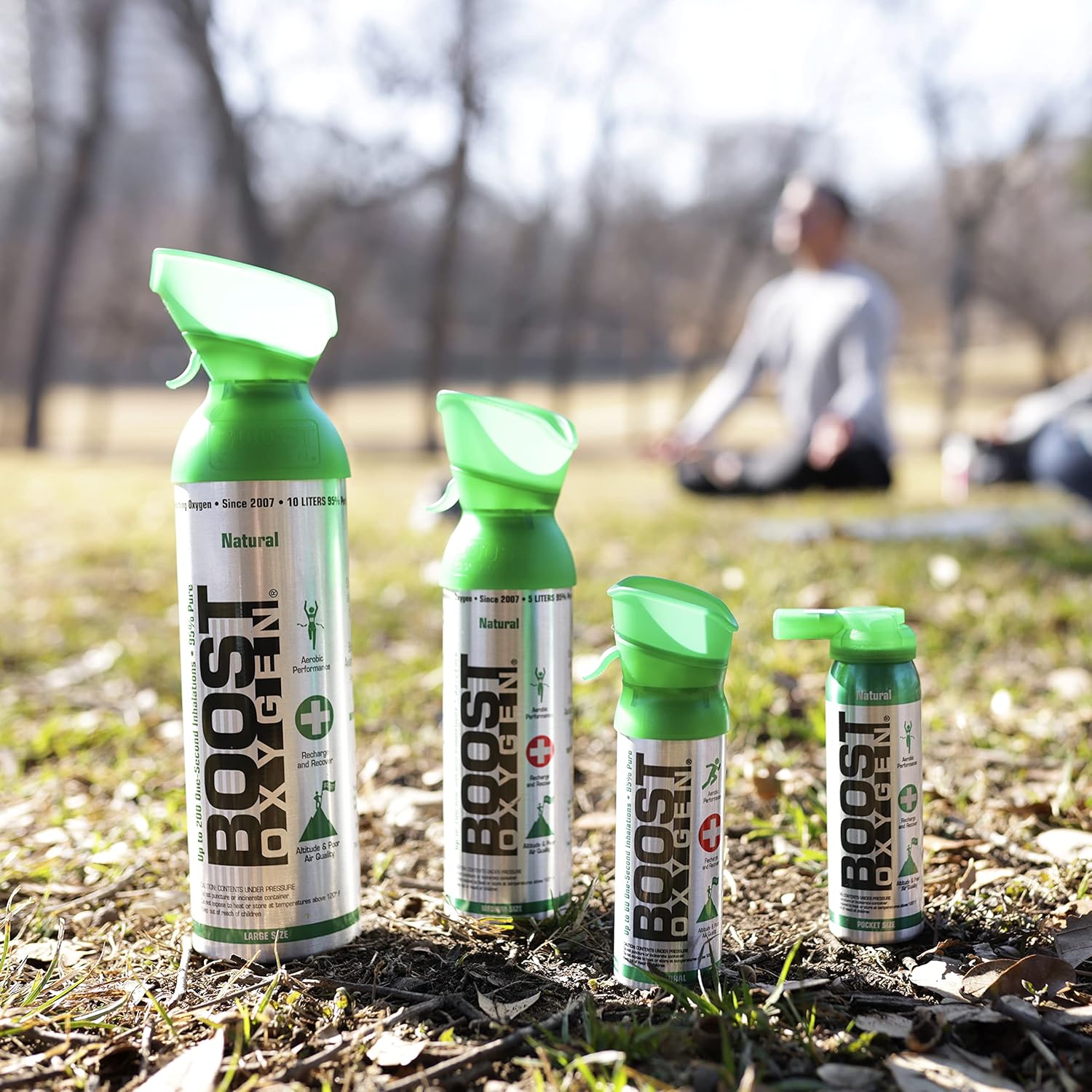 Boost Oxygen Canned 2-Liter Natural Inhaler O2 Oxygen Canister Bottle for High Altitudes, Athletes, and More, Flavorless (7 Pack)
