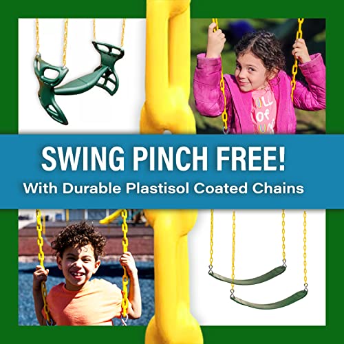 Sky Solid Cedar Wood Swing Set | Jungle Gym with Clubhouses, Rock Wall, Spiral Slide, Bottom Clubhouse, Wooden Step Ladder, Swings, and Accessories | Easy Assembly | Kids Playhouse | 1,250lbs - #5