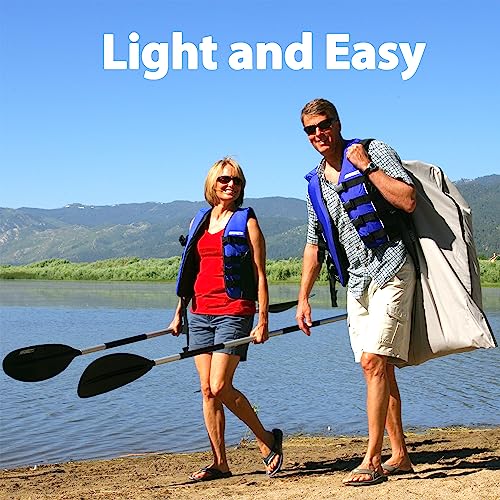 Sea Eagle SE330 Two Person Inflatable Sport Kayak Boat with Seats, Paddles, Bag and Electric Pump-Affordable-Lightweight-Portable