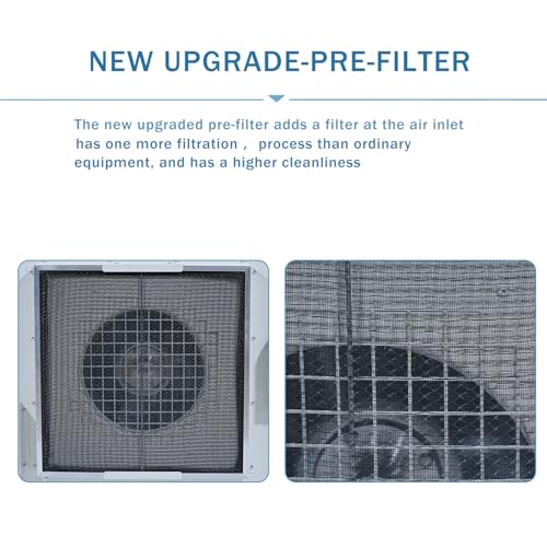 HEPA H14-Filter Laminar Flow Hood Updated FanFilter Unit（Include HEPA Filter）100/ISO Class 5 Cleanroom/Laboratory/Cleanroom/Mushroom Room, Laminar Air Flow Hood(46.2"x22.6"110V)