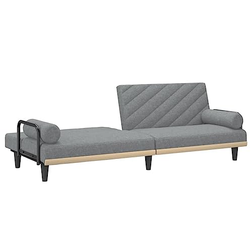 Sofa Bed with Armrests Light Gray Fabric,Versatile Convertible Sofa Bed for Comfortable Living and Overnight Stays Sofas & Couches for Living Room