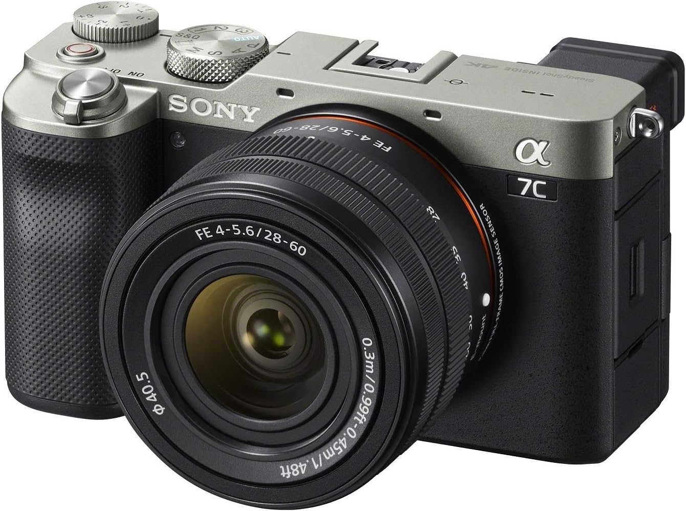 Sony Alpha a7C Full-Frame Compact Mirrorless Camera (Silver) Bundle with FE 28-60mm f/4-5.6 and 70-200mm f/4.0 G OSS Lens (6 Items)