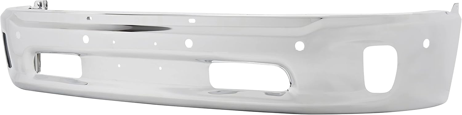 BUMPERS THAT DELIVER - Chrome, Steel Front Bumper Face Bar for 2014-2018 RAM 1500 Pickup w/Park Assist & Fog 14-18, CH1002402