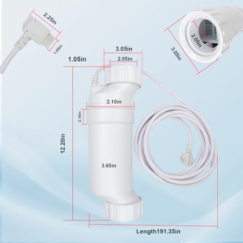 Salt Cell Pool Chlornie Generator Replacement, for Swimming Pools up to 15,000 Gallons, Restore Turbocell Salt Chlorine Production, W3T-Cell-3