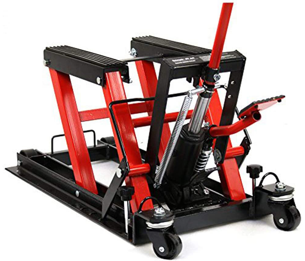 INTSUPERMAI Motorcycle Workbench Hydraulic Lift Jack Garage Repair Tool