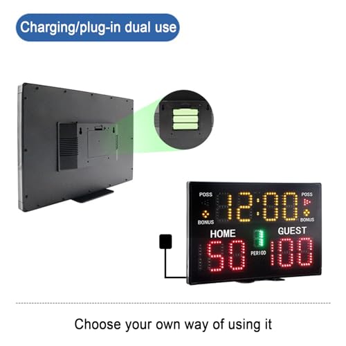 Digital Scoreboard with Remote, LED Super Bright Electronic Scoreboard, Portable Scoreboard, for Tennis, Badminton, Volleyball, etc.