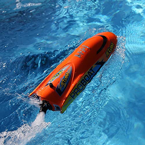 Pro Boat RC Jet Jam V2 12" Self-Righting Pool Racer Brushed RTR Batteries for Transmitter Not Included Orange PRB08031V2T1