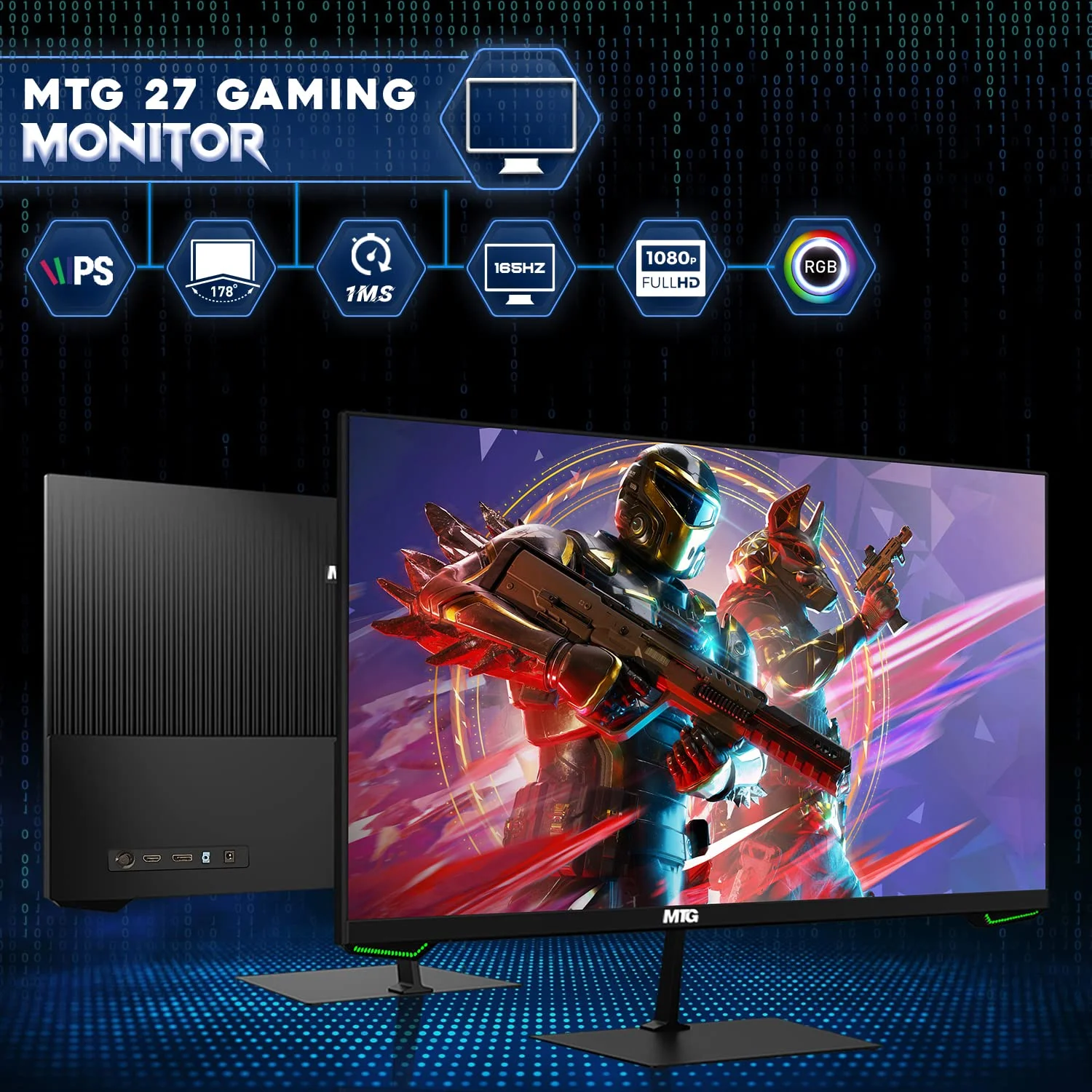 Restored Lumos 8 Gaming Desktop PC,Intel Core i5 8th Gen,16GB RAM,128GB SSD + 2TB HDD,AMD RX 550 4GB GDDR5 Graphics Card,27 Inch Monitor,PCI-E Bluetooth|Wi-Fi,RGB Kit,Win 11 Home