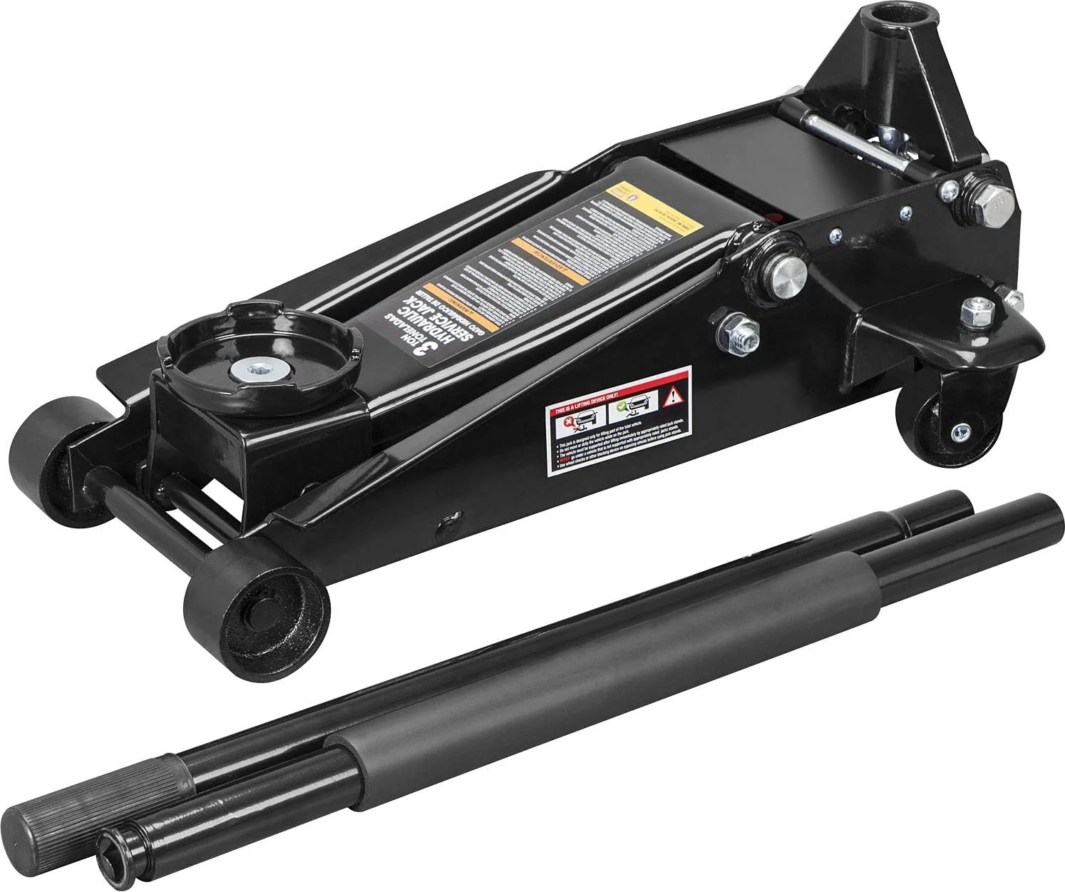 Torin 3 Ton Floor Jack Hydraulic Heavy Duty Steel Car Jack  with Quick Lift Dual Pump,Black,W8303-B