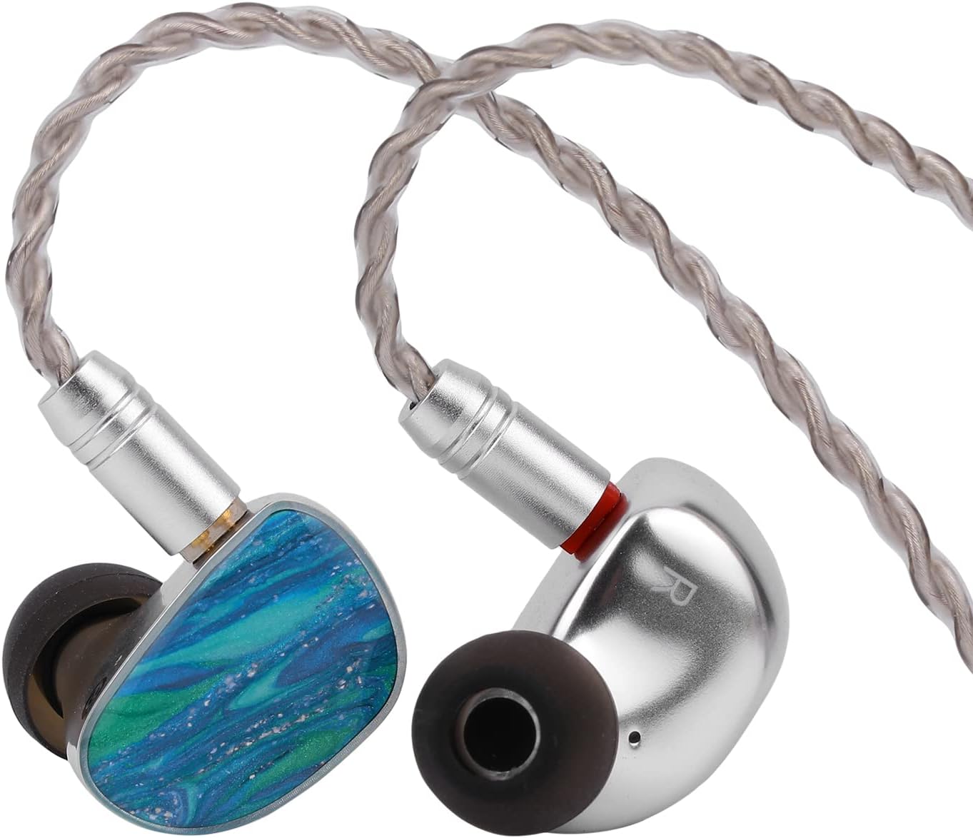 Linsoul Tripowin x HBB Mele 10mm Graphene Driver in-Ear Earphone IEM with Detachable 2 pin OCC Cable for Audiophile (Blue) Pack of 2