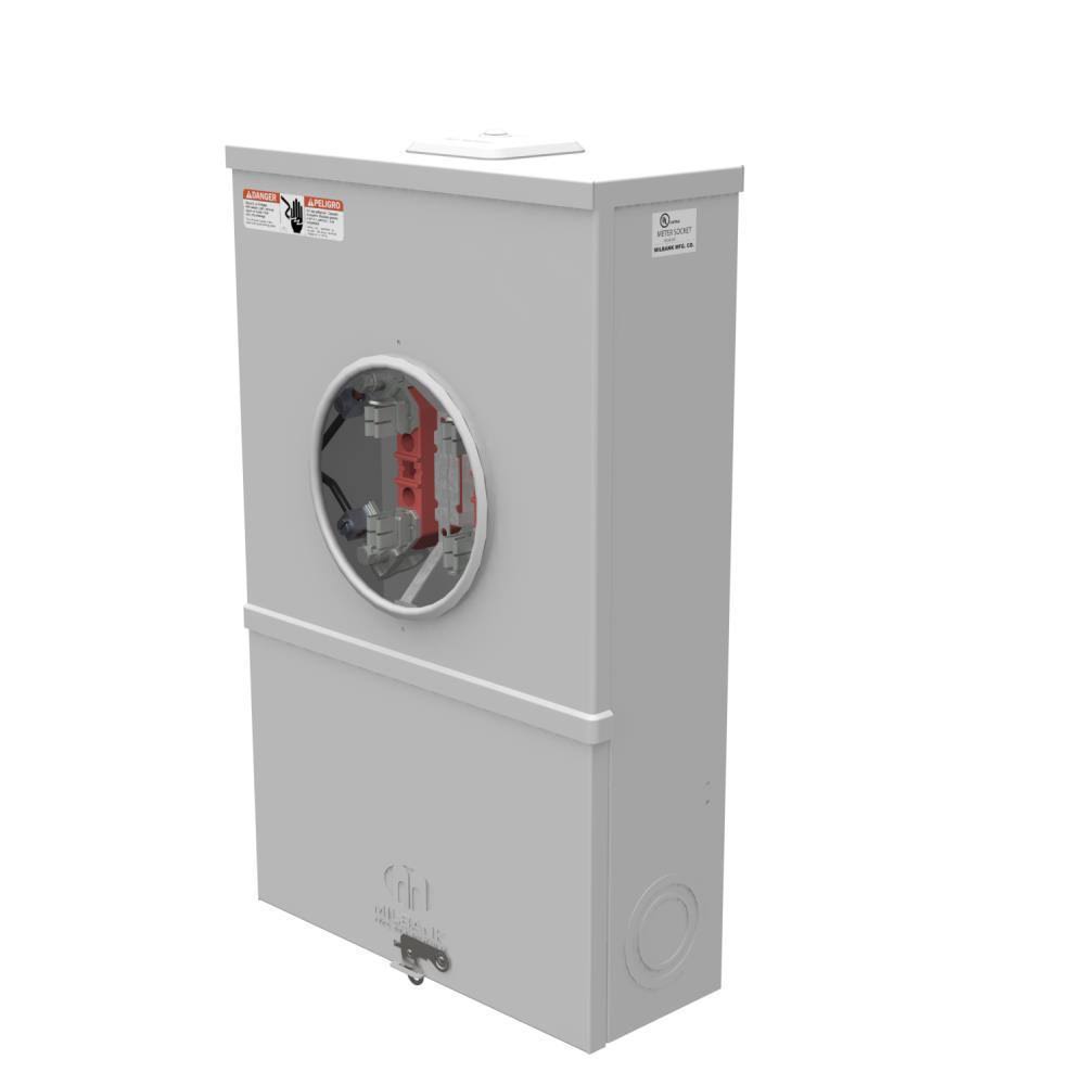 Milbank 200 Amp 4-Terminal Ringtype Link Bypass Overhead/Underground Meter Socket