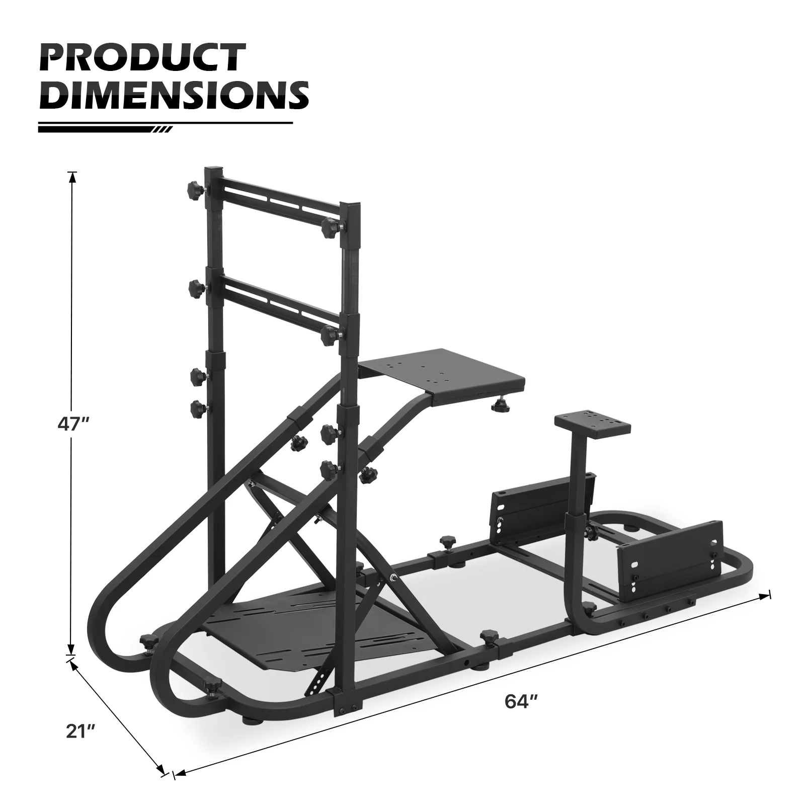 MoNiBloom Racing Steering Wheel Stand with Racing Seat, Driving Simulator Seat with Adjustable Slide, Simulator Cockpit Fit for Logitech G25, G27, G29, G920, PS5 Xbox, Red