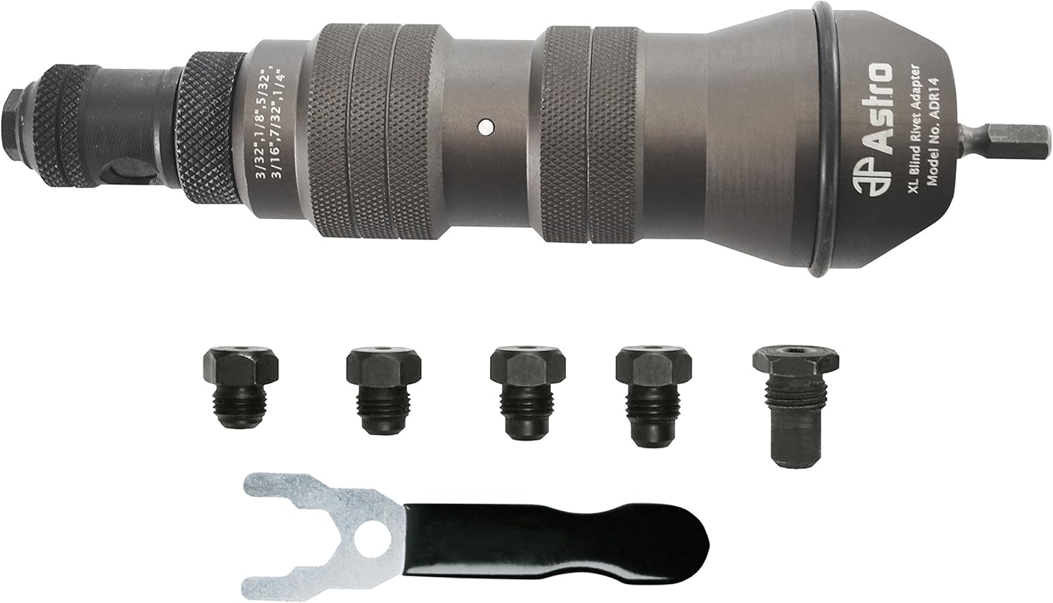 Astro Pneumatic Tool ADR14 XL Blind Rivet Adapter Kit - 1/4" Capacity Pack of 2