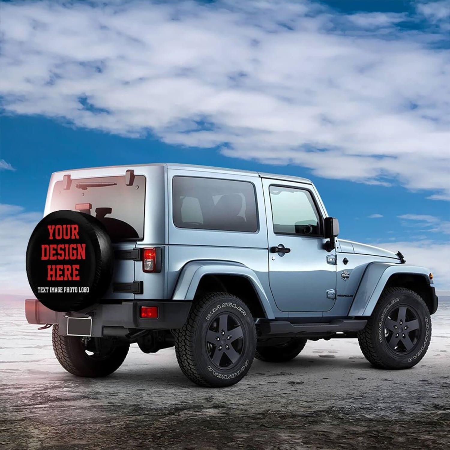 Custom Spare Tire Cover Personalized Wheel Covers with Your Picture Text Name Waterproof Dust-Proof Universal Wheel Tire Protectors Fits Tire for Jeep Trailer RV SUV Camper and Many Vehicle (15 Inch)