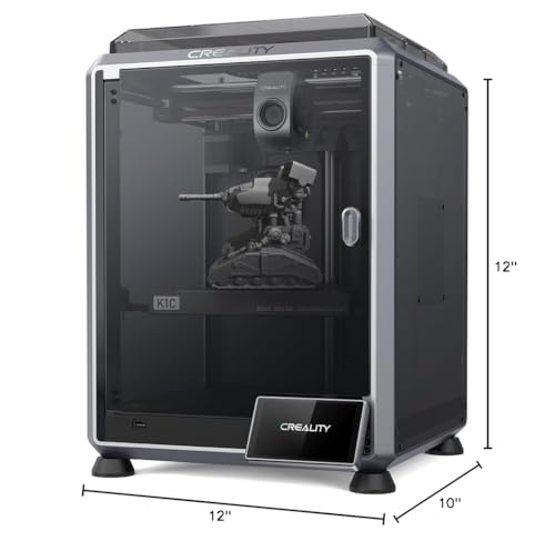 Creality K1C 3D Printer, 2024 New Version 3D Printers with 600mm/s Fast Printing Speed, Support Carbon Fiber Filament 300℃ High-Temp Print, Auto Leveling and Clog-Free Direct Extruder