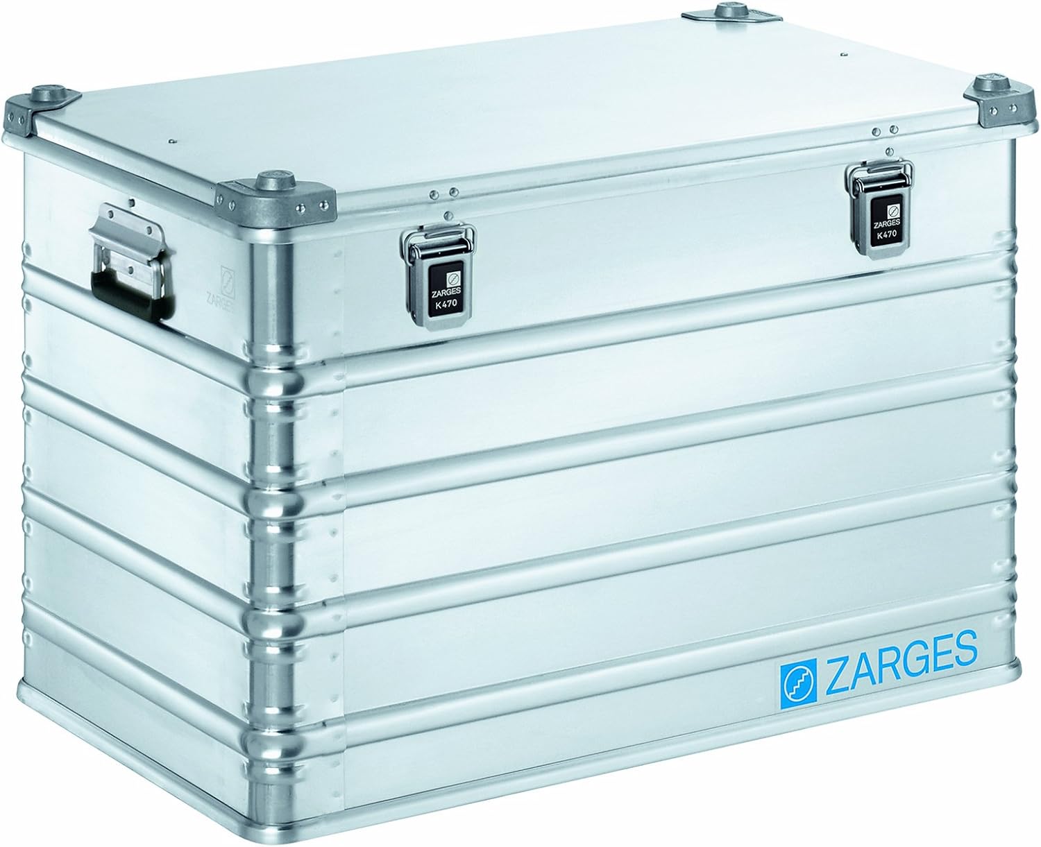 Zarges?K470 Aluminum Hard Protective Carrying Case, Portable Stackable Storage, Customizable Safe Lock Box, Dust and Water Resistant (44.1 x 28.3 x 18.9 Inches)
