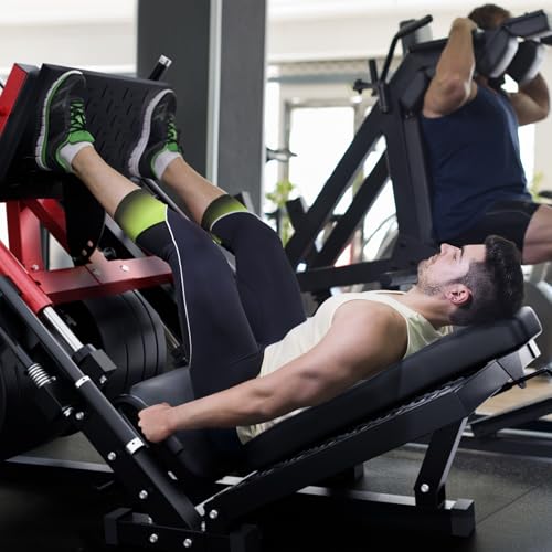 RitFit Leg Press Hack Squat Machine, Professional Adjustable Leg Press Machine for Home Gym with Linear Bearing, Specialty Hack Squat Machine for Full Lower Body Workout with Weight Storage Posts