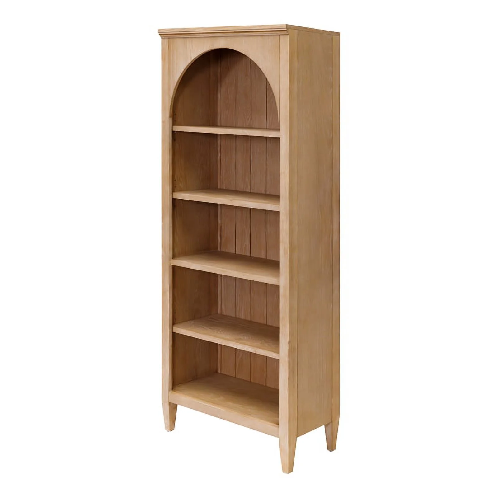 Modern Wood Open Bookcase Wall Office Cabinet Storage Bookcase Light Brown