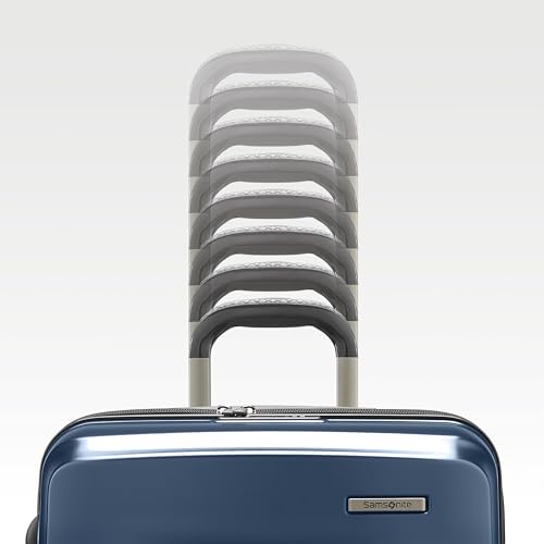 Samsonite Carry-On Pro Front Pocket Hardside Expandable 21-Inch Octiv Luggage: Durable & Impact Resistant, 360° Aero Trac Spinner Wheels, Adjustable Telescopic Handle, TSA Approved Lock - Silver