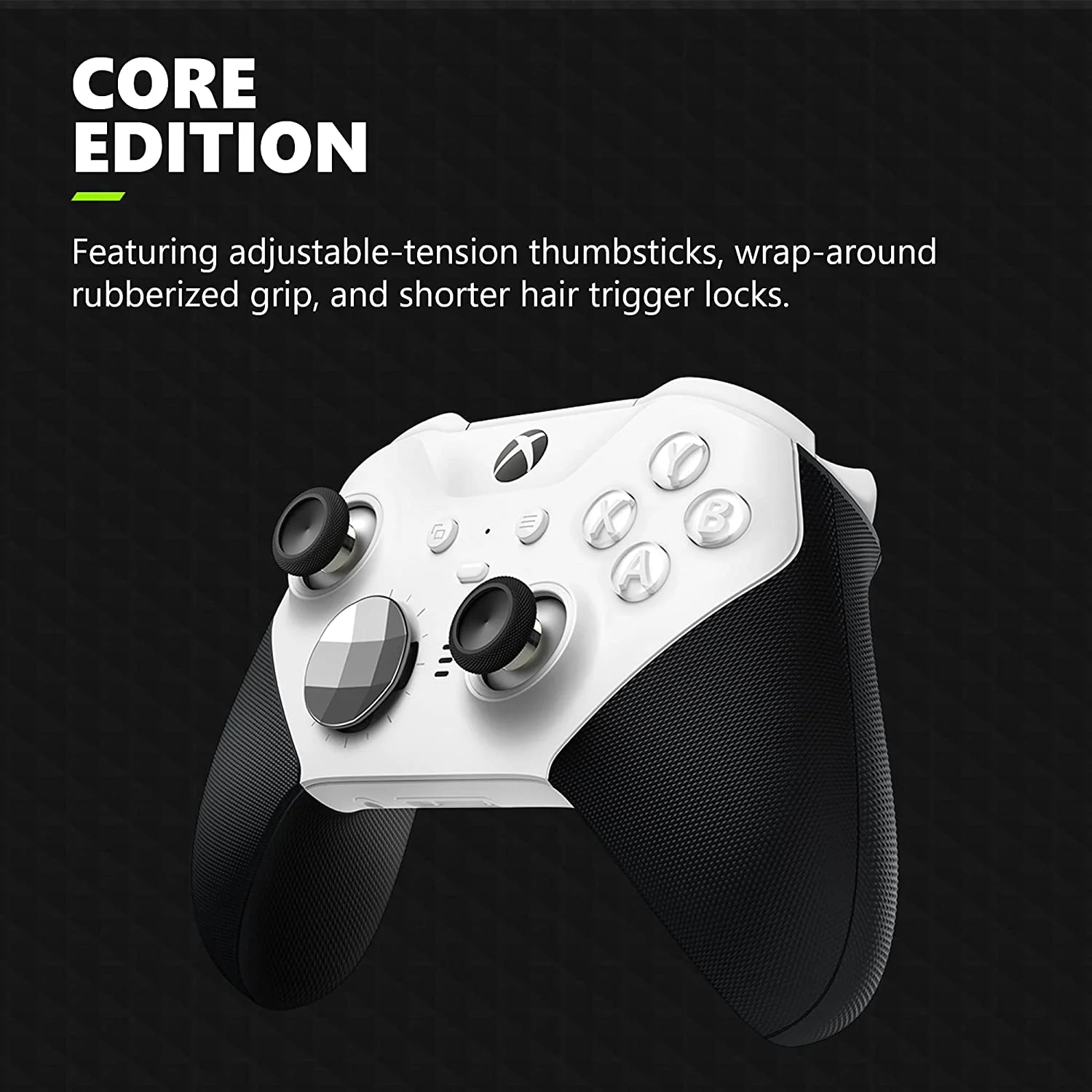 Xbox Elite Series 2 Wireless Gaming Controller White For Xbox Console With Black Gaming Buds + Cleaning Kit BOLT AXTION Bundle Like New
