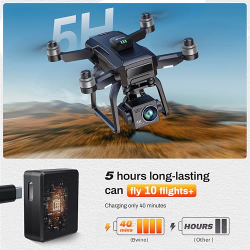 Bwine GPS Drone with Camera 4K UHD - F7MINI, Under 249g, 60-Min Flight Time, Auto Return, Follow Me, Waypoint Fly, Circle Fly, 5-Level Wind Resistance - Ideal for Adult Beginners