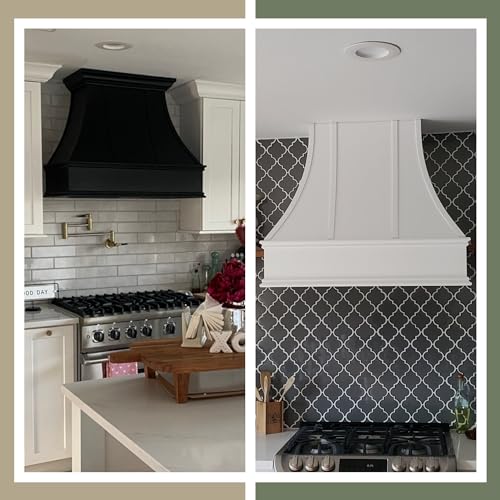 Riley & Higgs Curved Front Range Hood Cover With Decorative Molding - Wall Mounted Wood Range Hood Covers, Plywood and Maple
