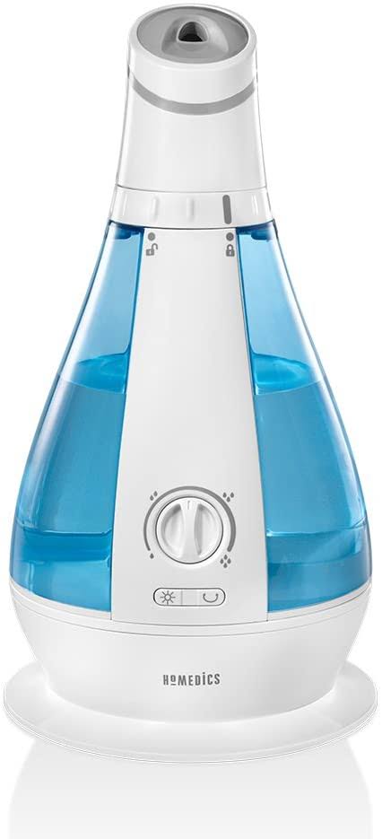 Homedics Cool Mist Oscillating Ultrasonic Humidifier | 120-Degree Rotation, 1 Gallon Tank
