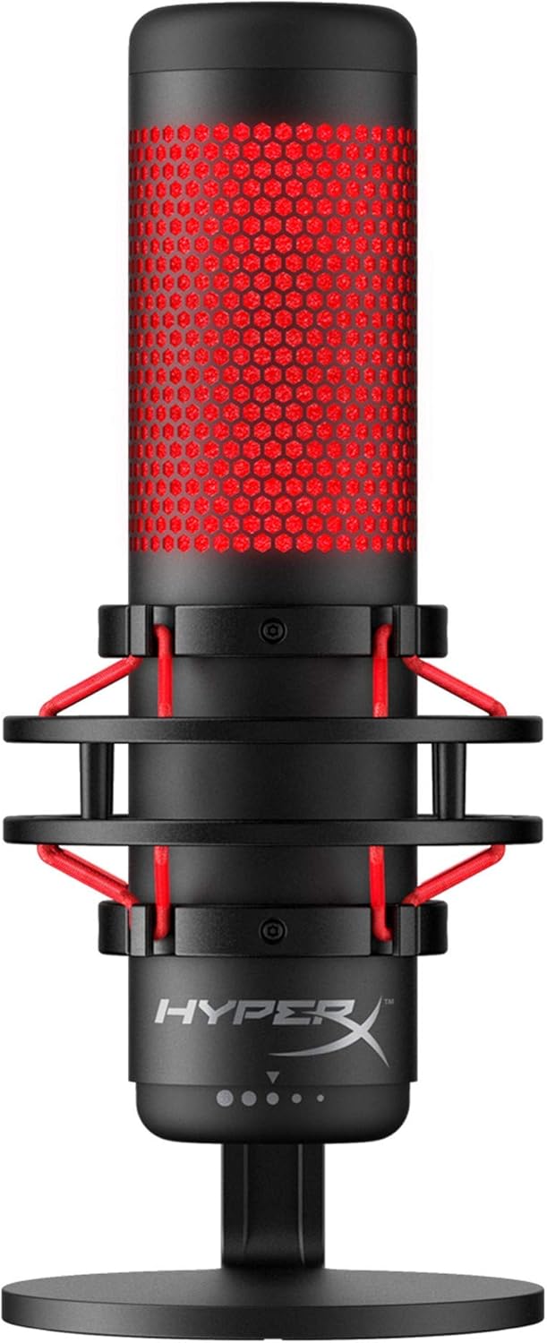 HyperX QuadCast USB Condenser Gaming Microphone for PC, PS4 and Mac (Renewed)