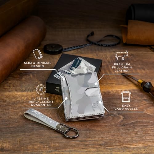 Kings Loot Money Clip Minimalist Leather Wallet for Men RFID Blocking | Mens Wallet Bifold | 12 Card Holder Front Pocket Wallet | Credit Card Wallet | Men's Slim Wallet | Minimalist Wallet (Blue)
