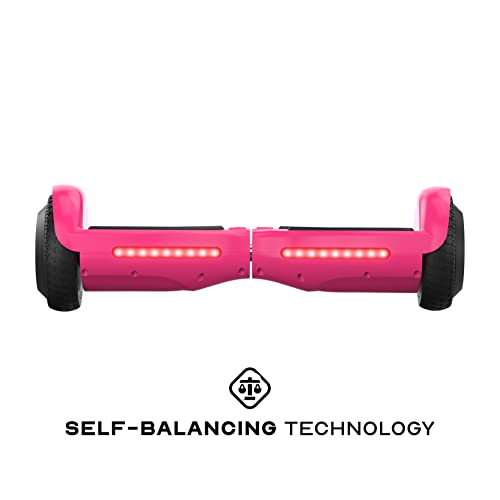 Voyager Hoverboard Self Balancing Electric Scooter with LED Light Up Wheels and Headlights, IPX4 Water-Resistant, 300 Watt Brushless Motor